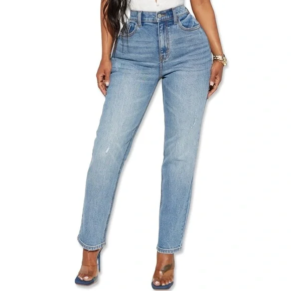 High Rise Ankle Ceop 90’s Straight Leg Jeans | Light Wash | Size 3 | BRAND NEW - Picture 1 of 8